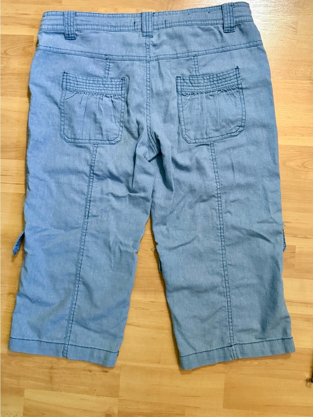 Light Blue Cargo Capris - Picture 5 of 5